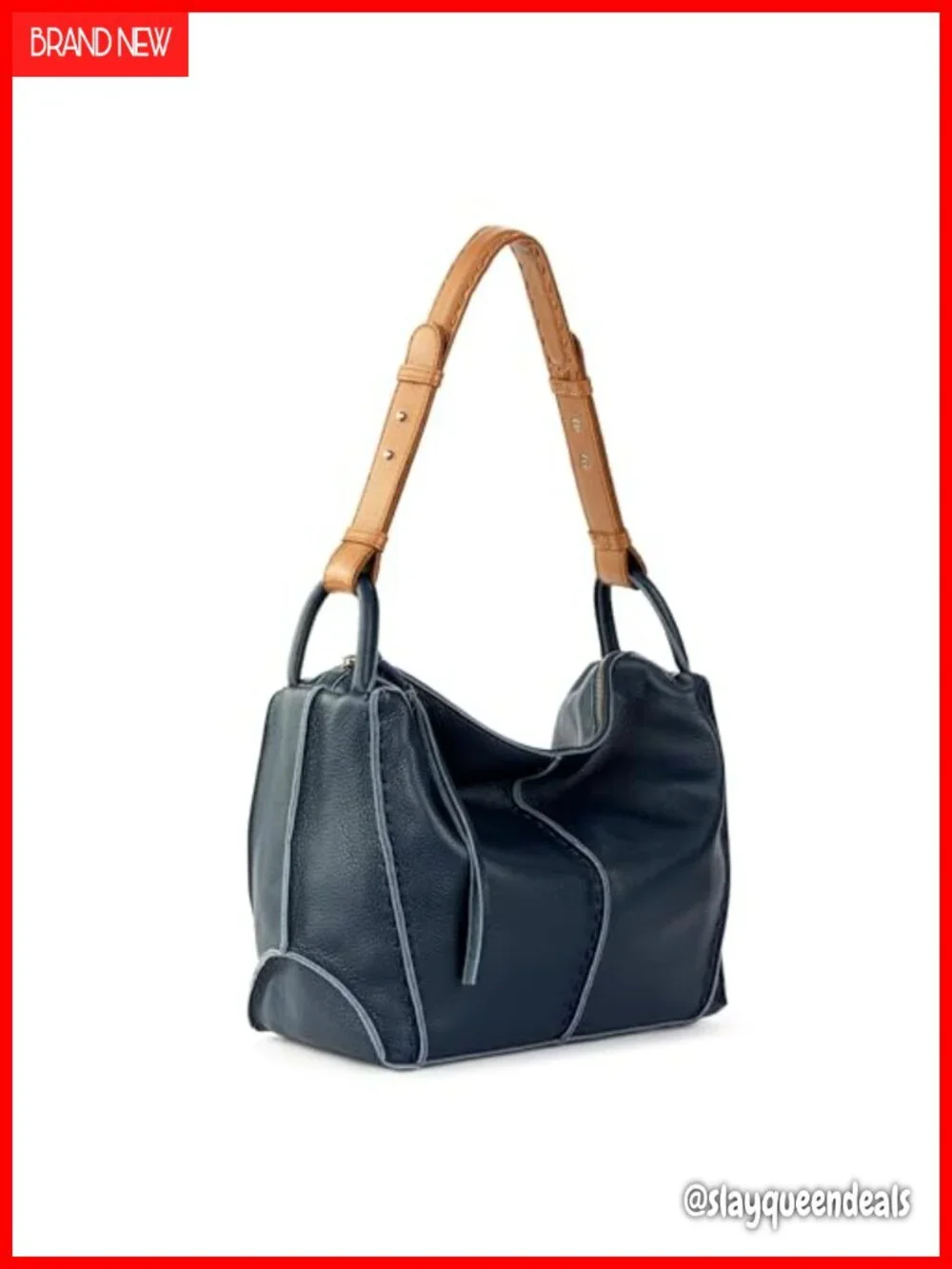Leather Hobo Purse with Zipper Pocket
